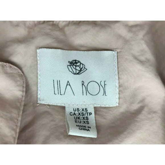 Lila Rose Vintage Bomber Jacket Rose Pale Pink FXS - Picture 5 of 8